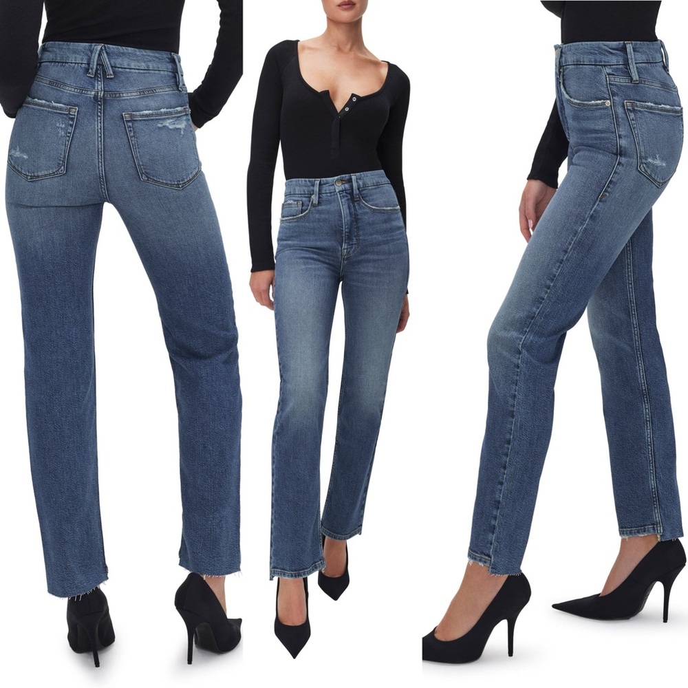 Good Boy Step Hem High Waist Ankle Straight Leg Jeans sz 25
